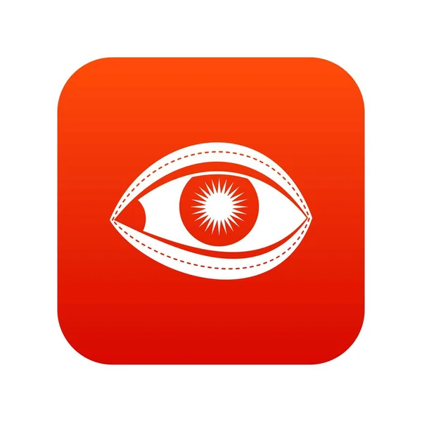 Plastische Chirurgie des Augensymbols digital rot — Stockvektor