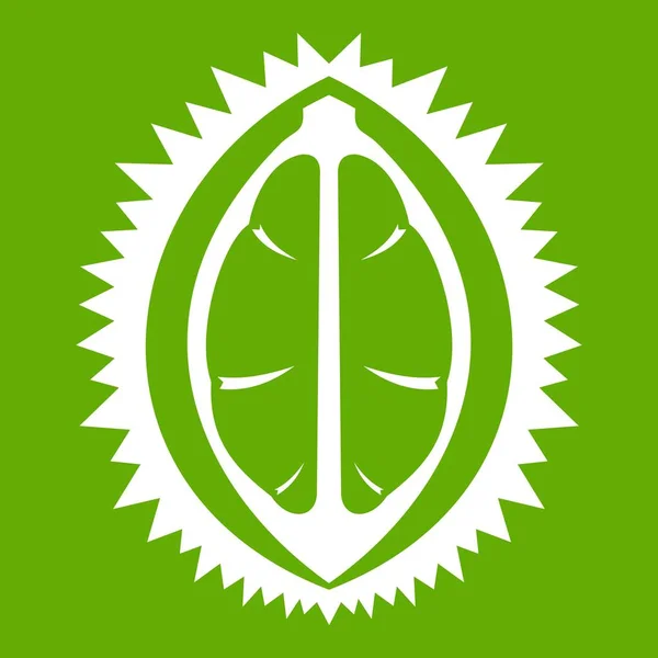 Zelená ikona ovoce Durian — Stockový vektor