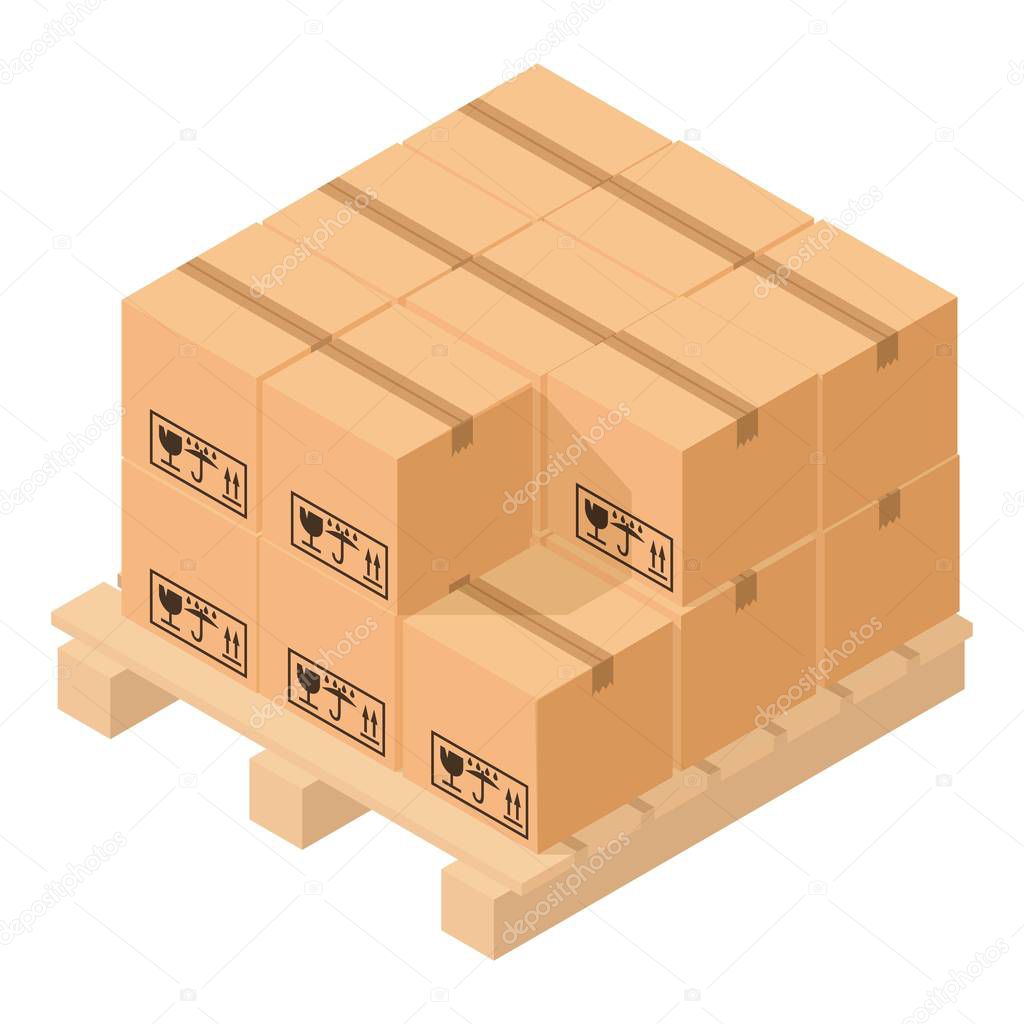 Package icon, isometric style