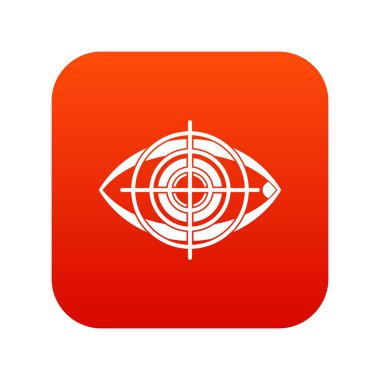 Göz ve hedef simgesini dijital kırmızı