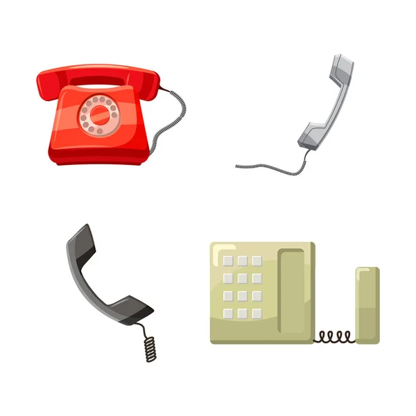 ชุดไอคอนโทรศัพท์ สไตล์การ์ตูน — ภาพเวกเตอร์สต็อก
