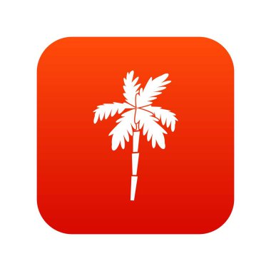 Palmiye ağacı simgesini dijital kırmızı