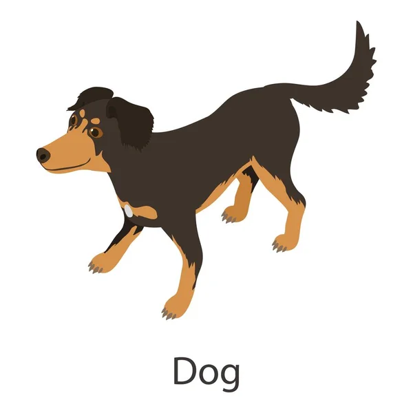 Hond pictogram, isometrische stijl — Stockvector