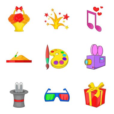 Dönem Icons set olgunlaşma, karikatür tarzı