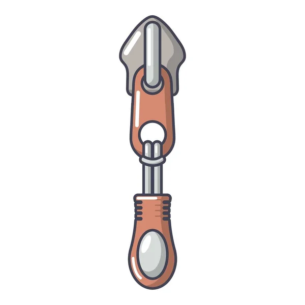 Kleines Reißverschluss-Symbol, Cartoon-Stil — Stockvektor