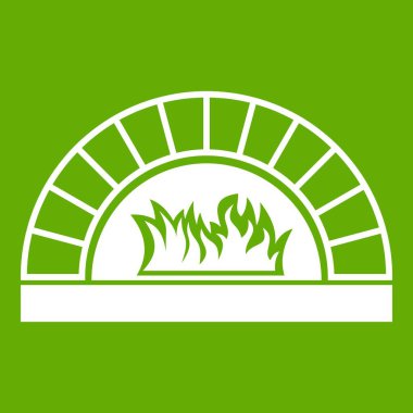 Pizza Fırını yangın simgesi yeşil ile