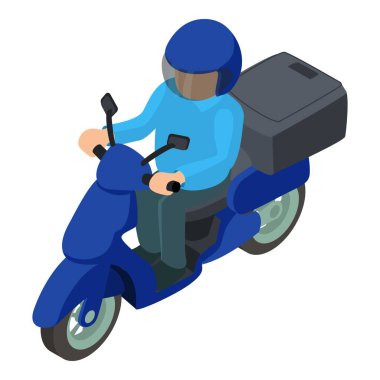 Moto teslim simgesi, izometrik stili