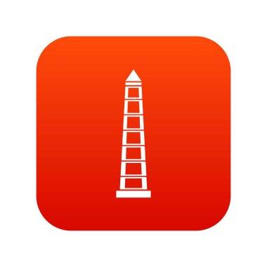 Buenos Aires Obelisco simgesi dijital kırmızı