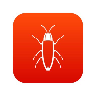 Hamam böceği simgesi dijital kırmızı