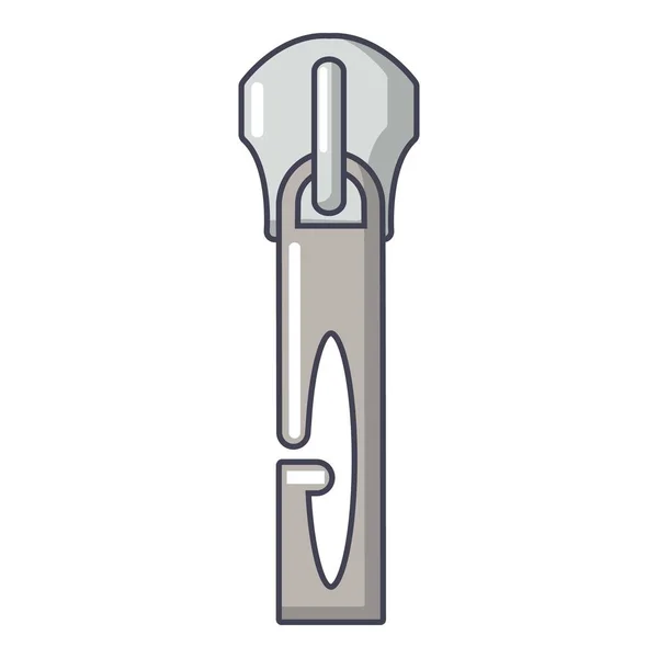 Låssymbolen zip, tecknad stil — Stock vektor