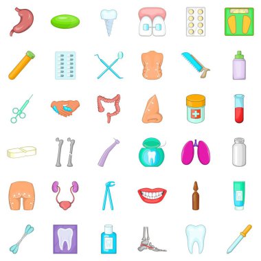 Hijyen Icons set, karikatür tarzı