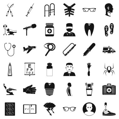 Doktora Icons set, basit tarzı