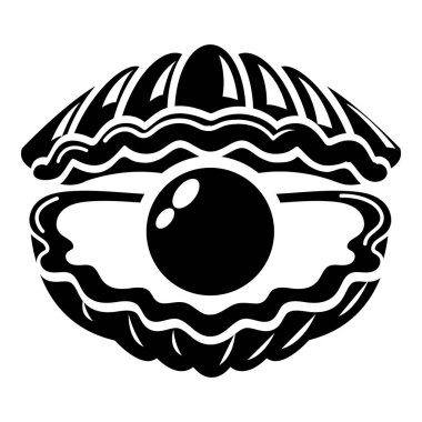 Kabuk inci simgeyle basit tarzı