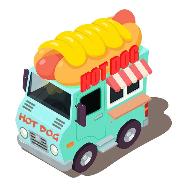 Hot Dog Machine Ikone, isometrischer Stil — Stockvektor
