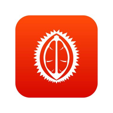 Durian meyve simgesi dijital kırmızı