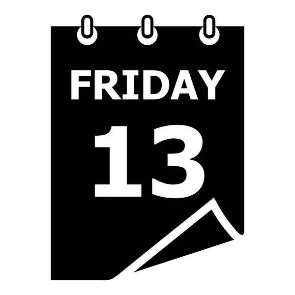Icono del calendario del viernes, estilo simple — Vector de stock