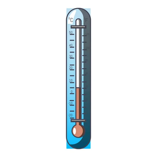 Street thermometer icon, cartoon style — Stock Vector