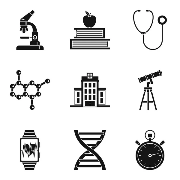 Lab icons set, simple style — Stock Vector