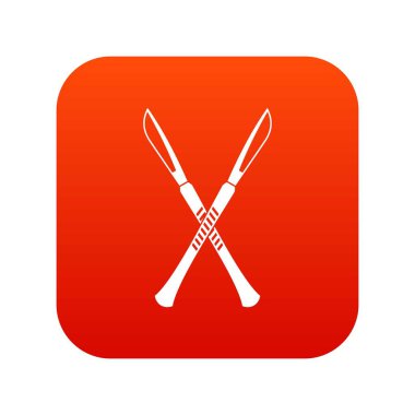 Cerrah neşter simgesi dijital kırmızı