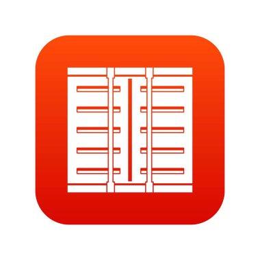 Jaluzi simgesi dijital kırmızı