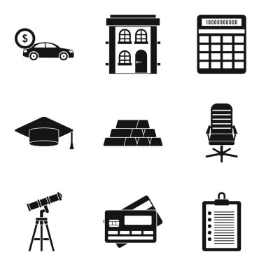 Loanword Icons set, basit tarzı
