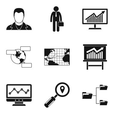 Transfer Icons set, basit tarzı