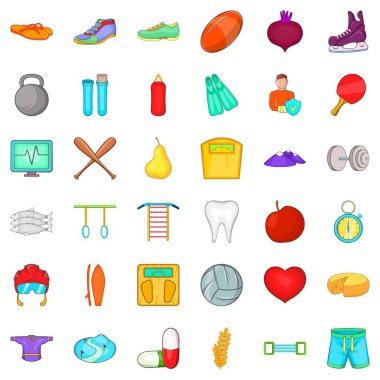 Güvenli Icons set, karikatür tarzı