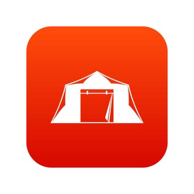 Çadır simgesi dijital kırmızı