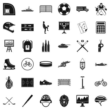 Mükemmel sağlık Icons set, basit tarzı