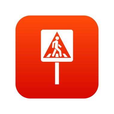 Yaya işareti simgesi dijital kırmızı