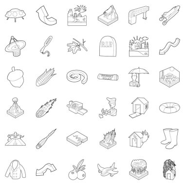 Atmosferik Icons set, anahat stili