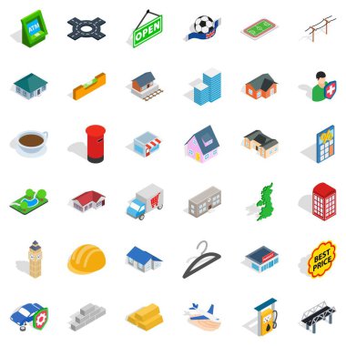 Icons set, izometrik stil Selam olsun