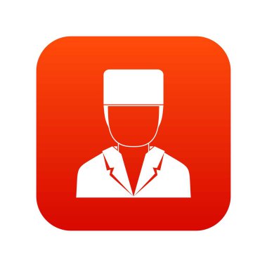Tıp doktoru simgesi dijital kırmızı
