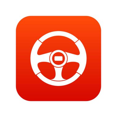 Araba direksiyon simgesi dijital kırmızı