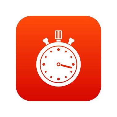 Kronometre simgesi dijital kırmızı