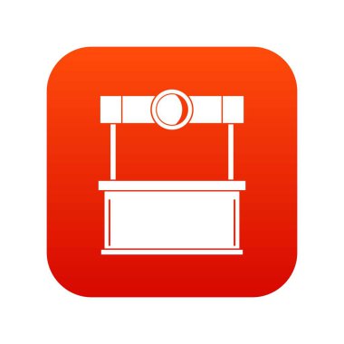 Alışveriş counter simge dijital kırmızı