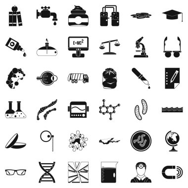 Pro teknik Icons set, basit tarzı