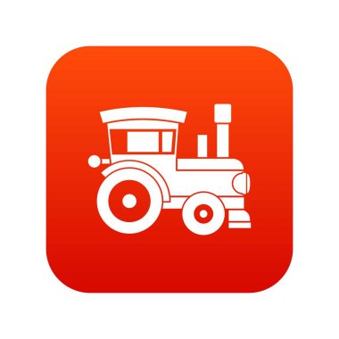 Oyuncak tren simgesi dijital kırmızı