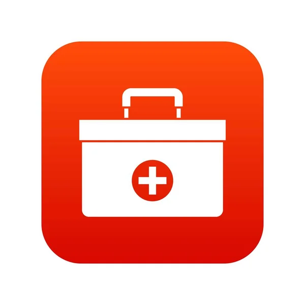 Medicine chest icon digital red — Stock Vector