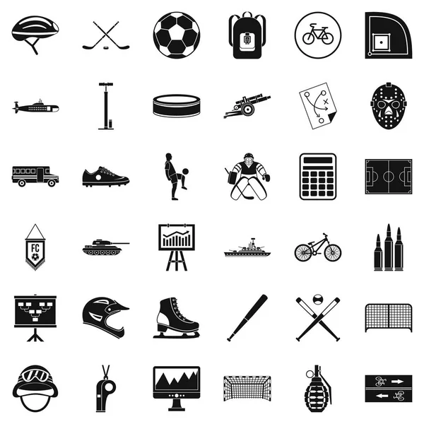 Conjunto de iconos de totalidad, estilo simple — Vector de stock