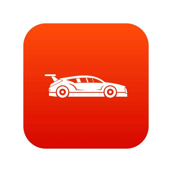 Rally racing car icon digital red — Stock Vector