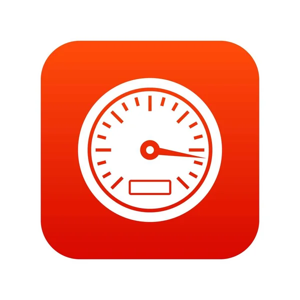 Speedometer icon digital red — Stock Vector