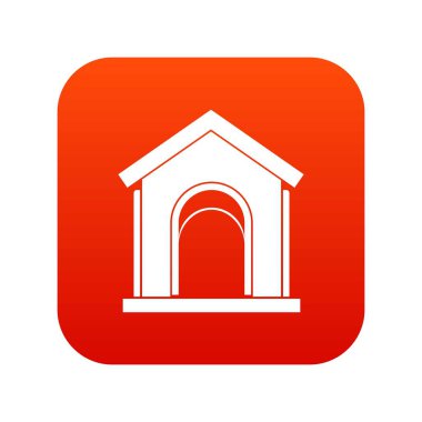 Oyuncak ev simgesini dijital kırmızı