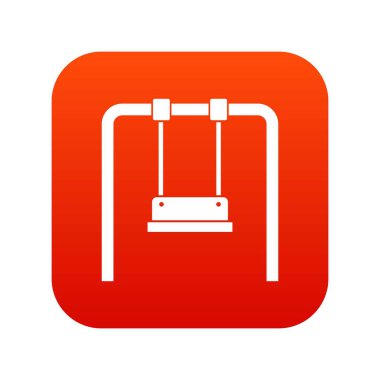 Salıncak simgesi dijital kırmızı