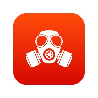 Kimyasal gaz maskesi simgesi dijital kırmızı