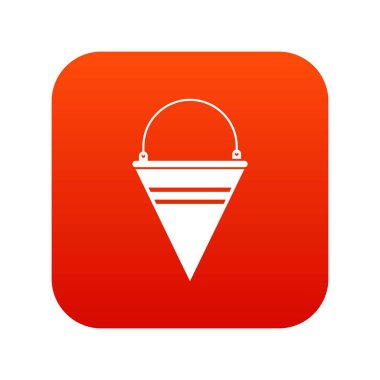 Yangına kova simgesi dijital kırmızı