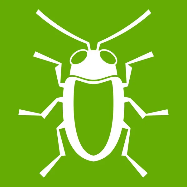 Longhorn scarabée grammoptera icône vert — Image vectorielle