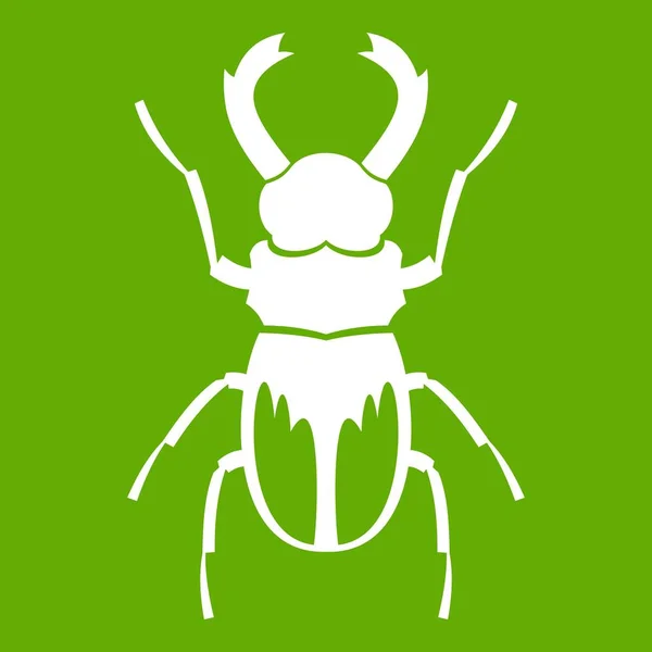 犀牛甲虫图标绿色 — 图库矢量图片