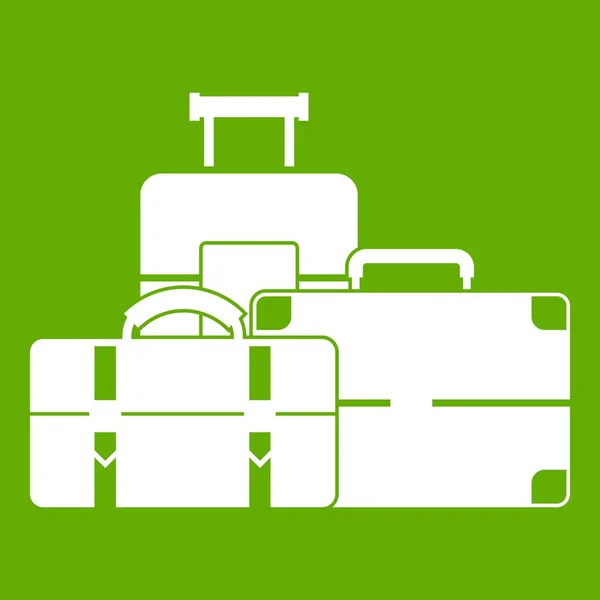 Baggage icon green — Stock Vector