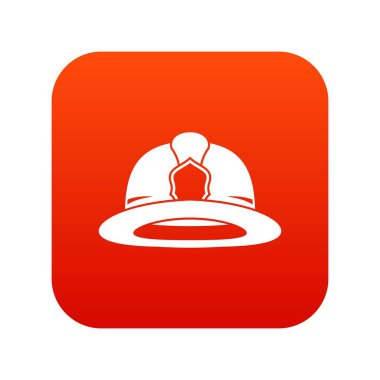 İtfaiyeci kask simgesi dijital kırmızı